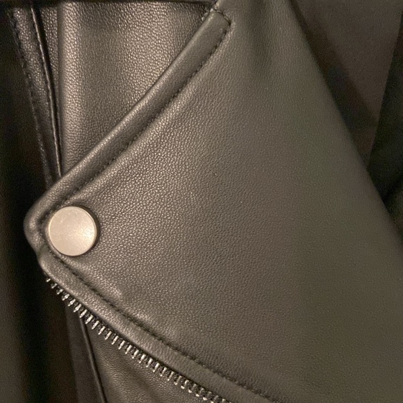 NWOT Universal Standard Leather Moto Jacket Black Size M - Picture 8 of 11